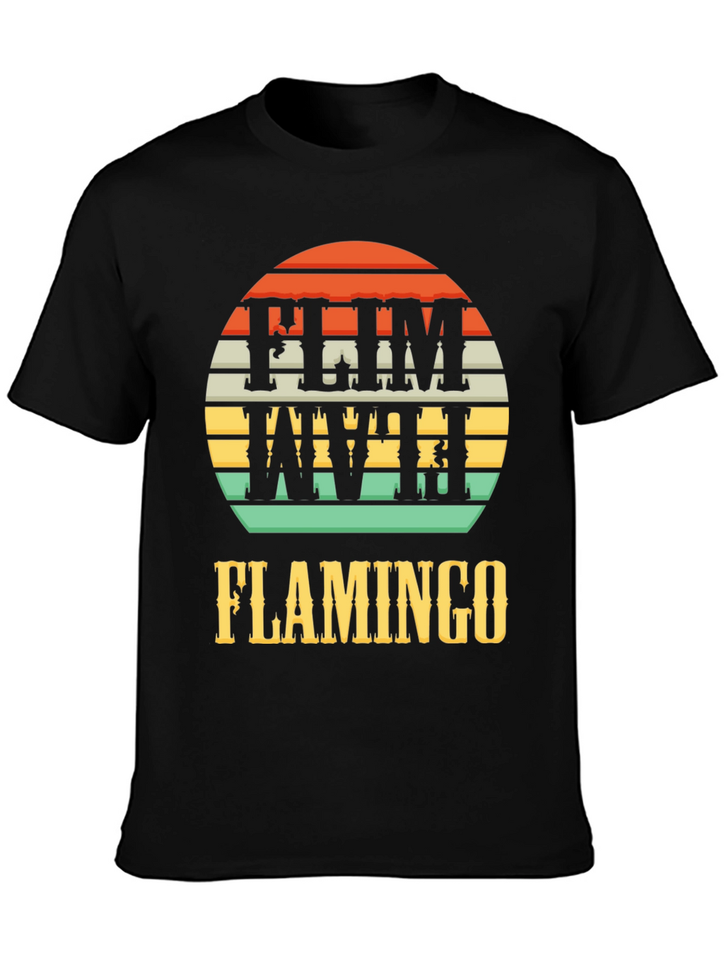 Retro Flamingo Graphic Tee - Tropical Style