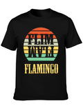 Retro Flamingo Graphic Tee - Tropical Style