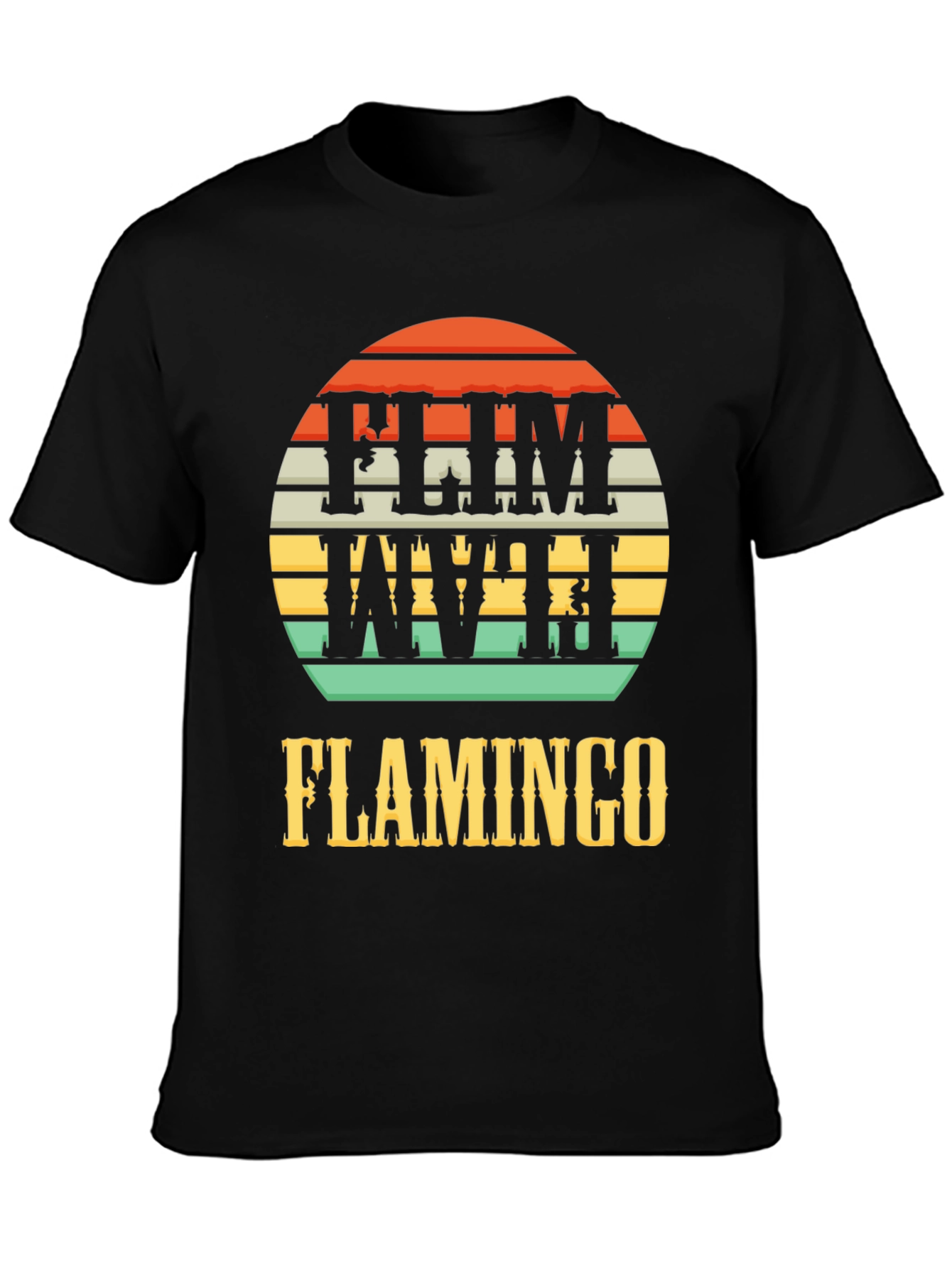 Retro Flamingo Graphic Tee - Tropical Style