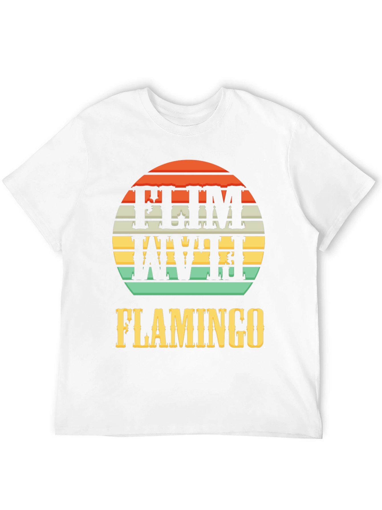 Retro Flamingo Graphic Tee - Tropical Style