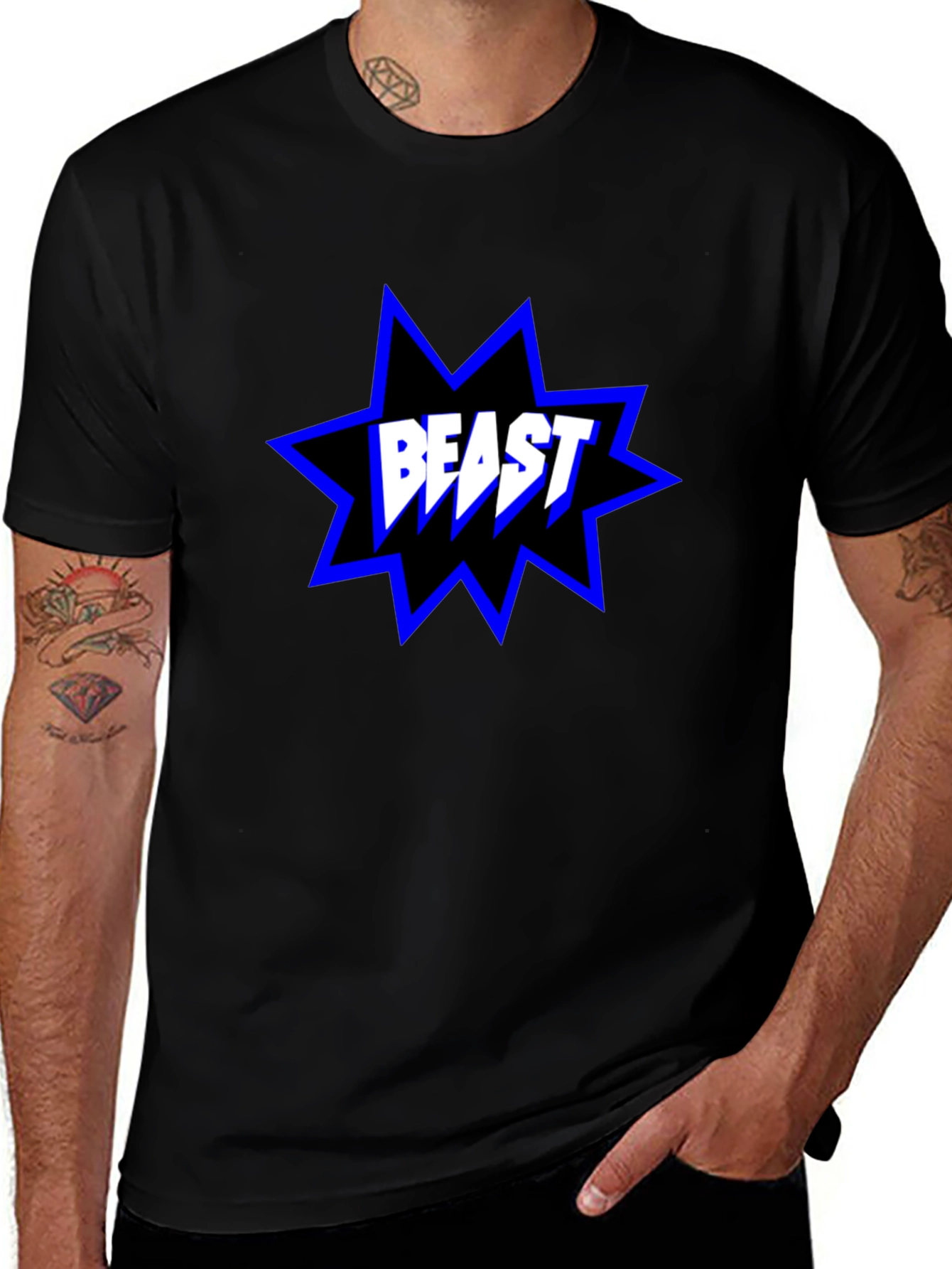BEAST Graphic T-Shirt - Mens Short Sleeve Crew Neck