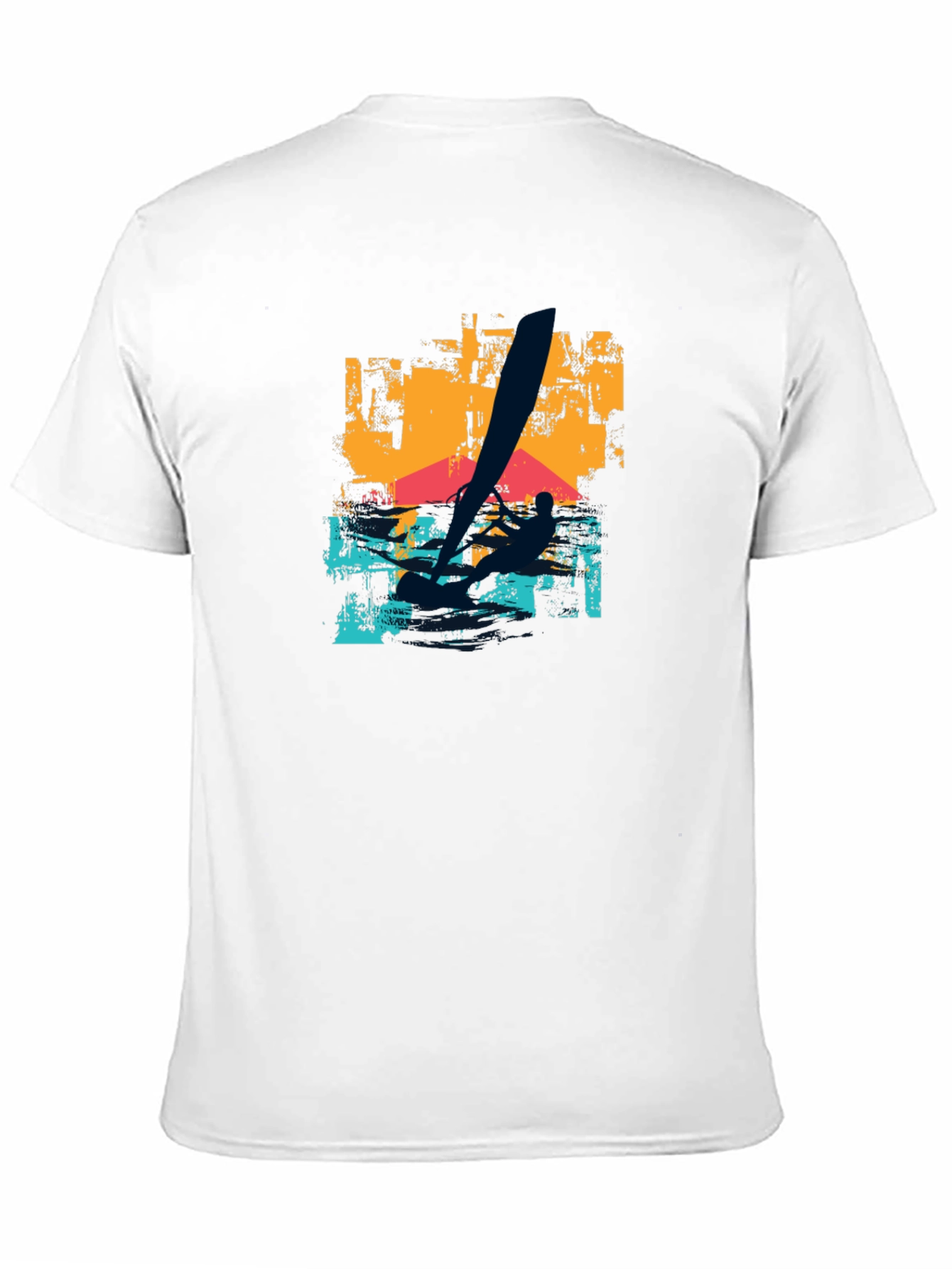 Windsurfing Graphic T-Shirt - Black Cotton Tee
