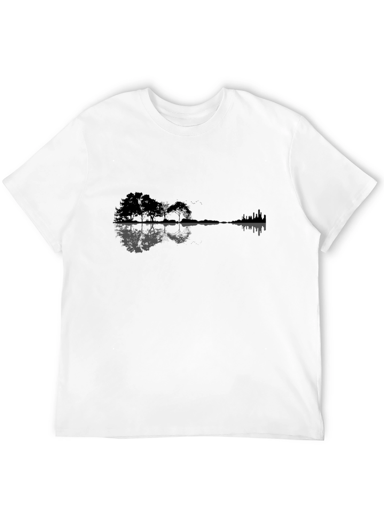 Guitar Landscape Graphic Tee - Black