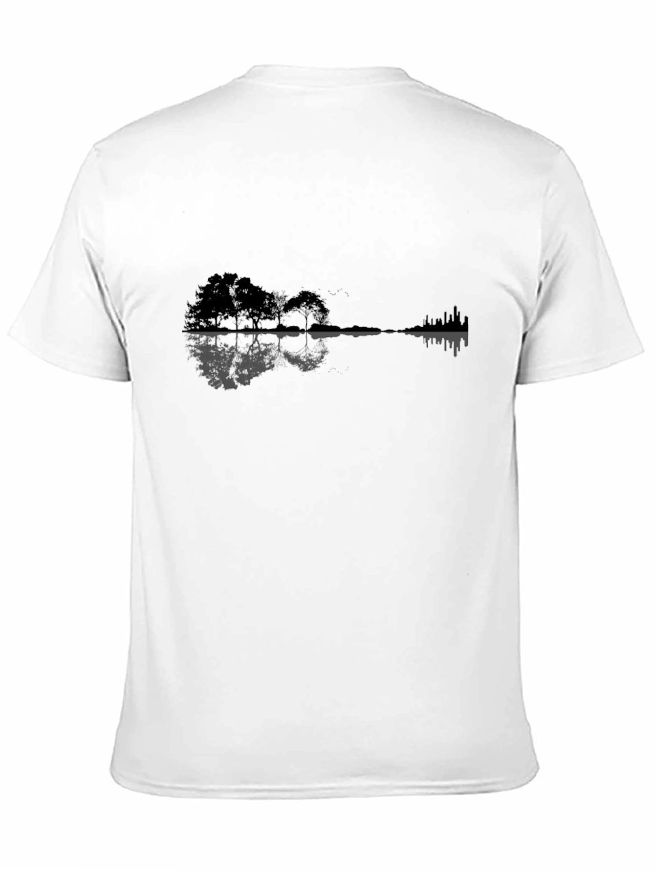Guitar Landscape Graphic Tee - Black