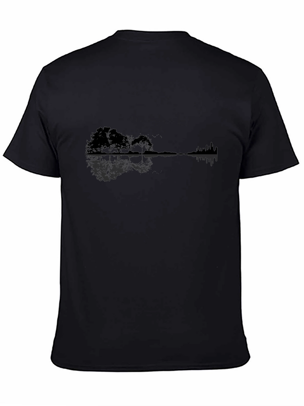 Guitar Landscape Graphic Tee - Black