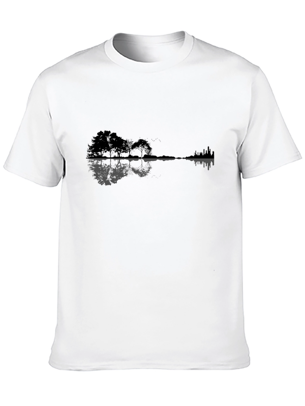 Guitar Landscape Graphic Tee - Black