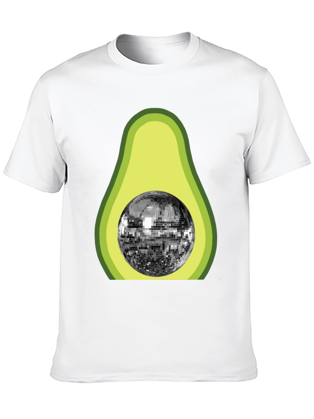 Avocado Disco Ball Graphic T-Shirt