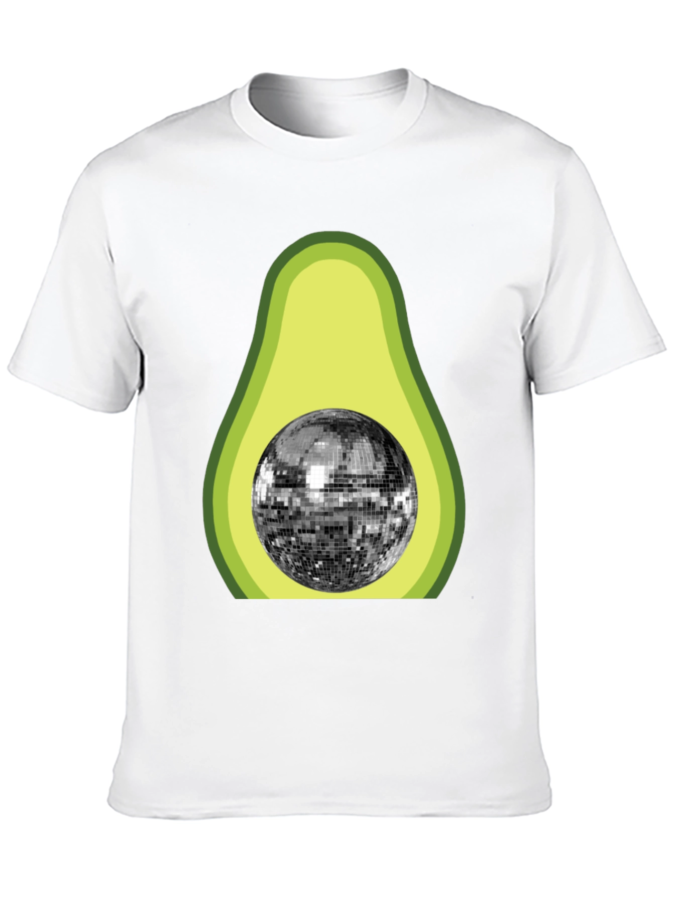 Avocado Disco Ball Graphic T-Shirt