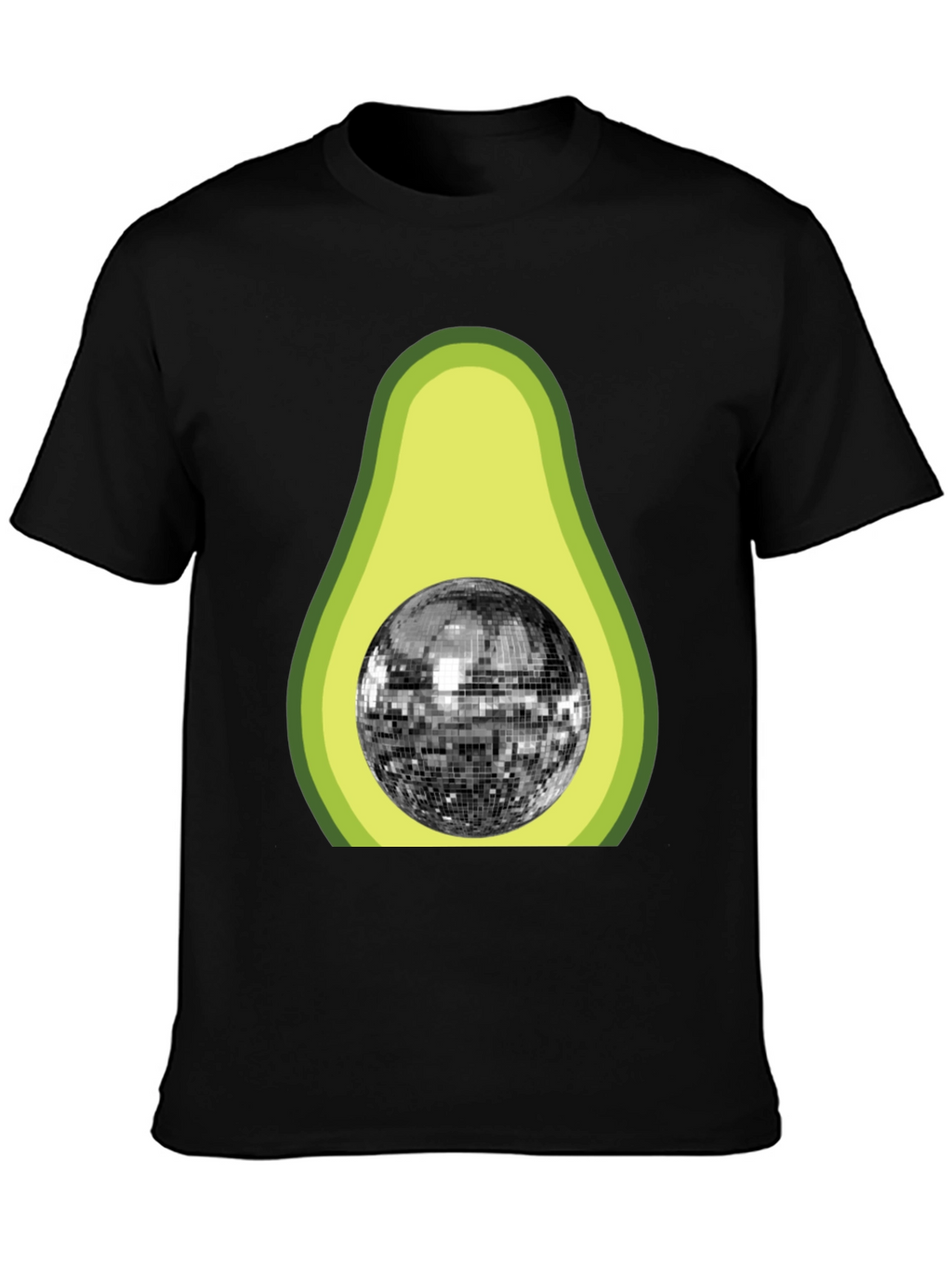 Avocado Disco Ball Graphic T-Shirt