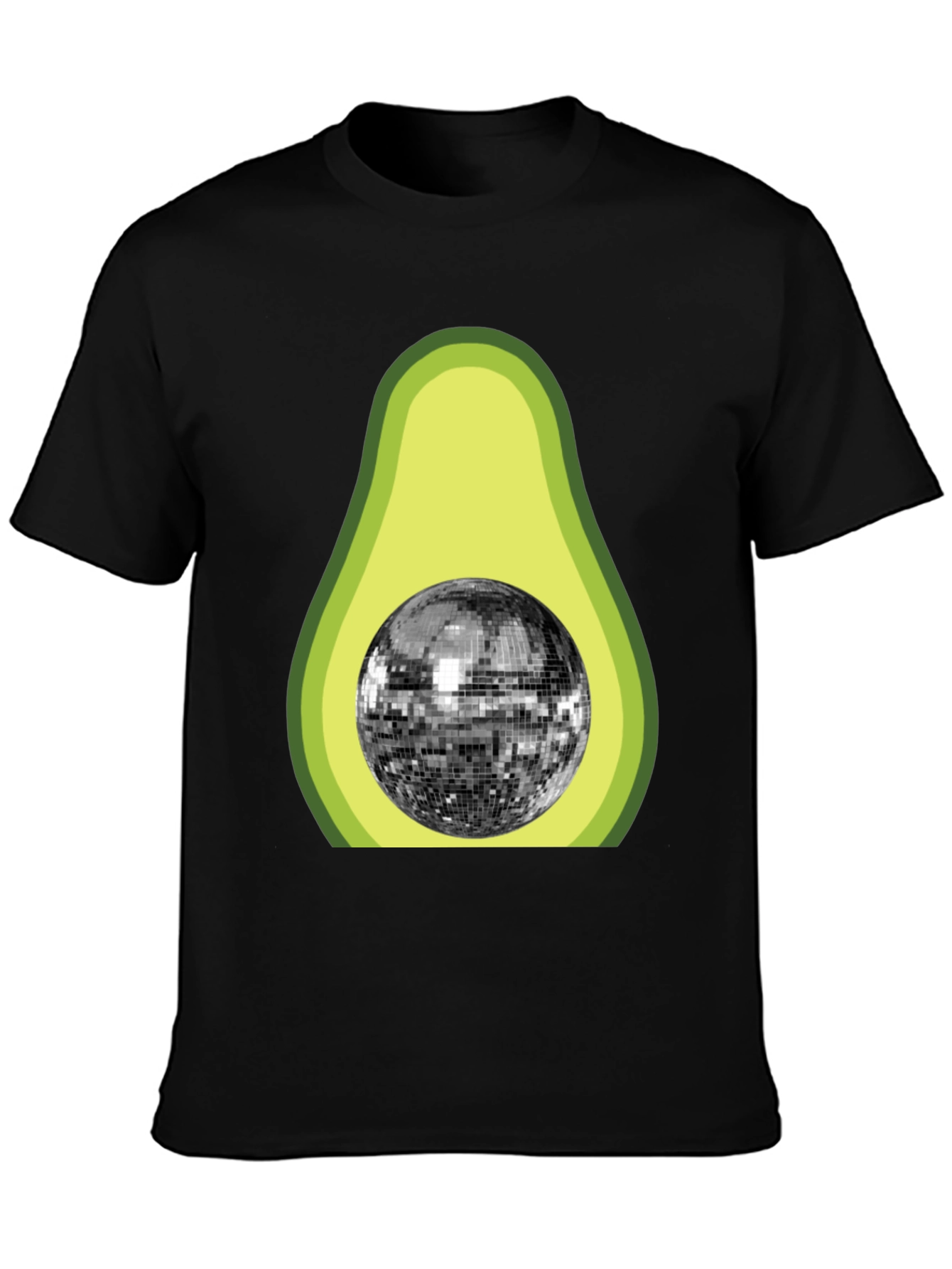 Avocado Disco Ball Graphic T-Shirt