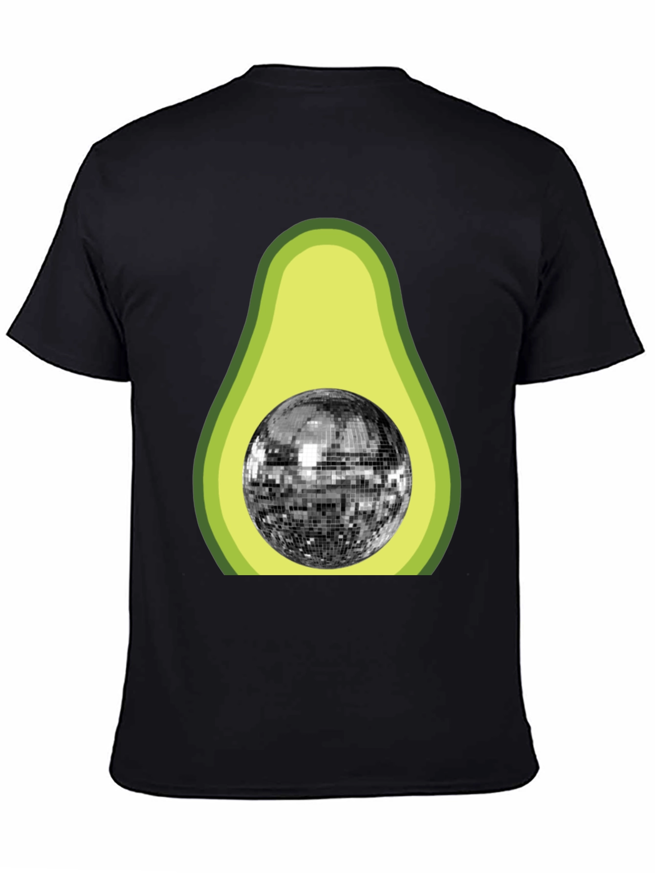 Avocado Disco Ball Graphic T-Shirt