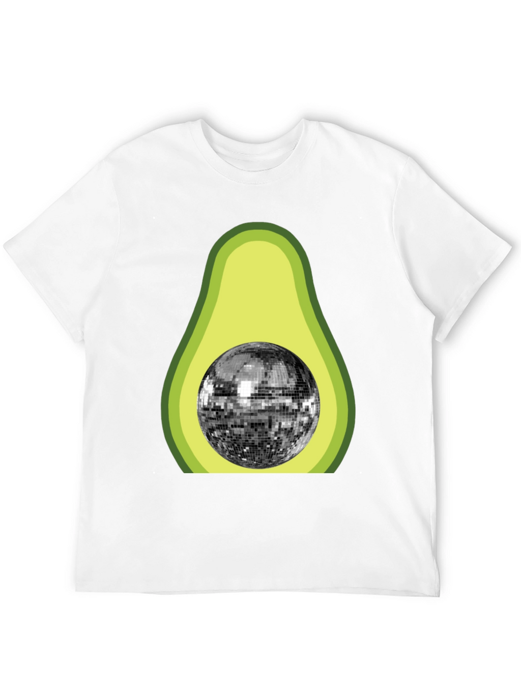 Avocado Disco Ball Graphic T-Shirt
