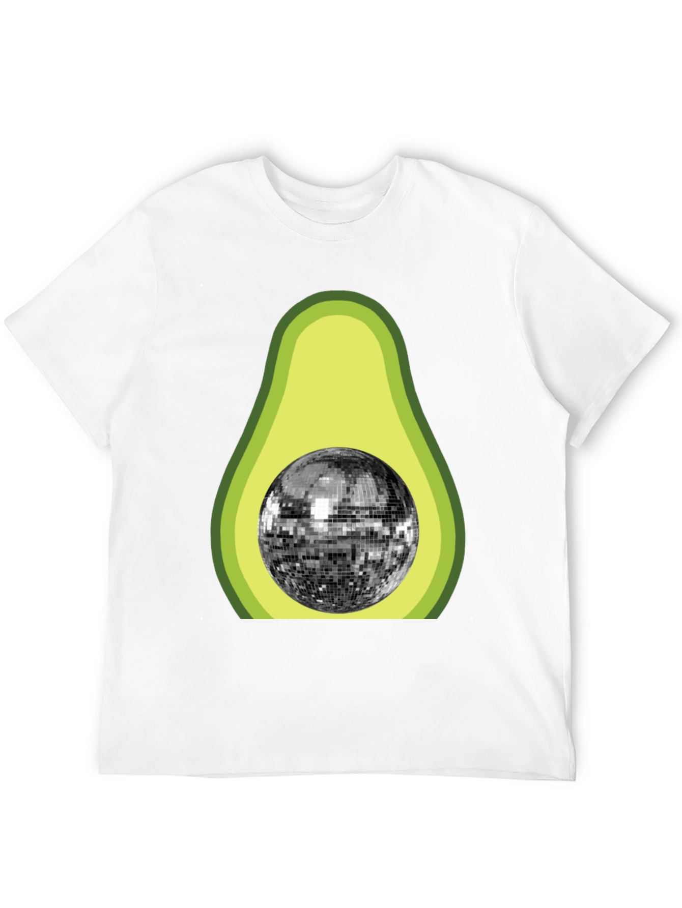 Avocado Disco Ball Graphic T-Shirt
