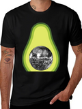 Avocado Disco Ball Graphic T-Shirt