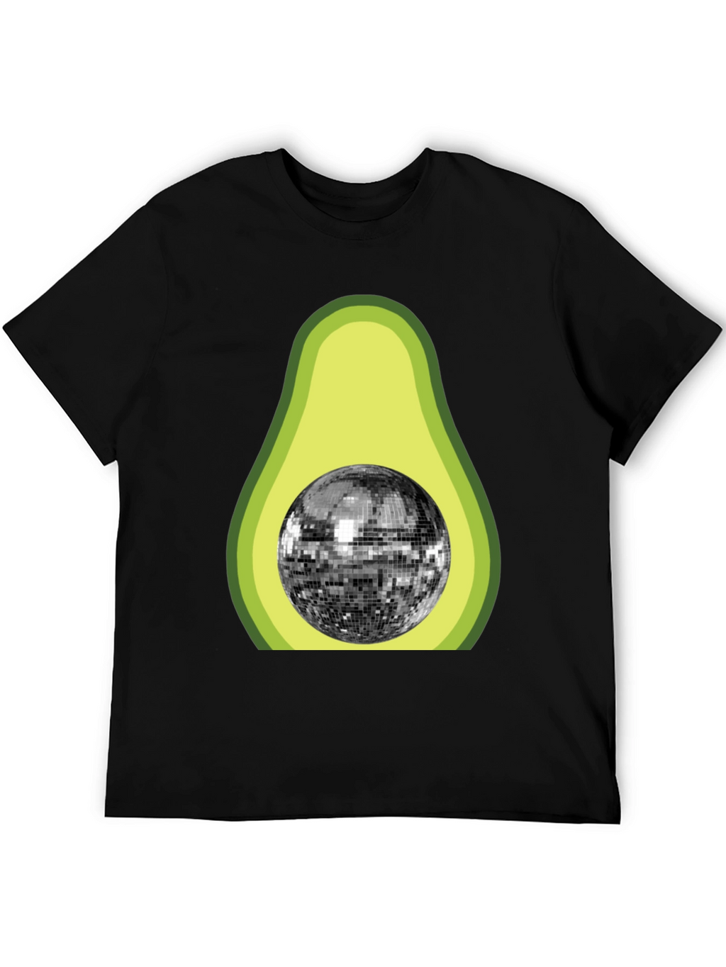 Avocado Disco Ball Graphic T-Shirt