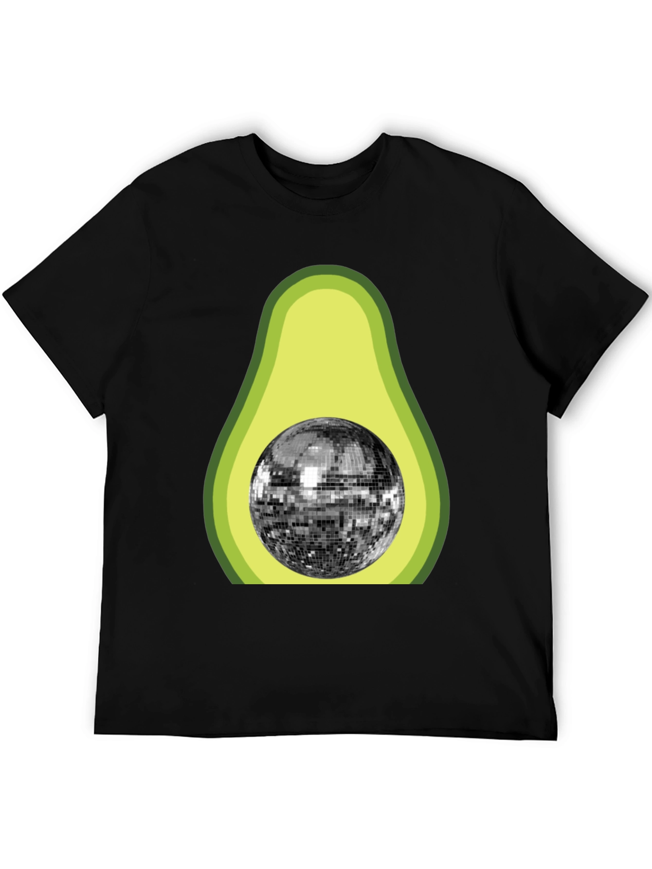 Avocado Disco Ball Graphic T-Shirt