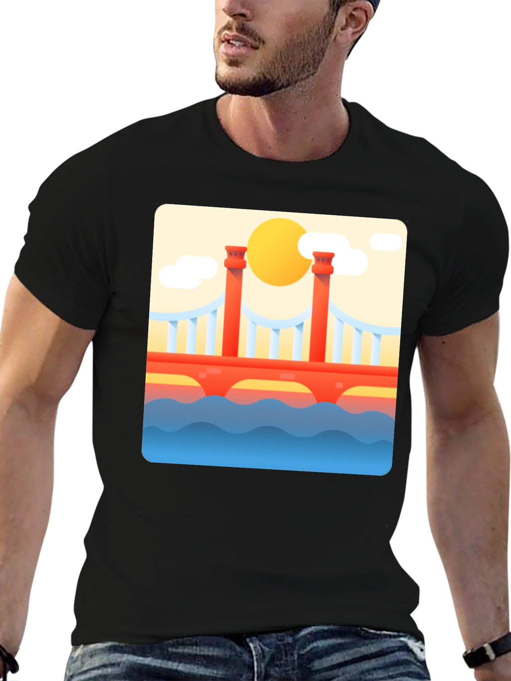 Bridge Graphic Tee - Artistic Comfort