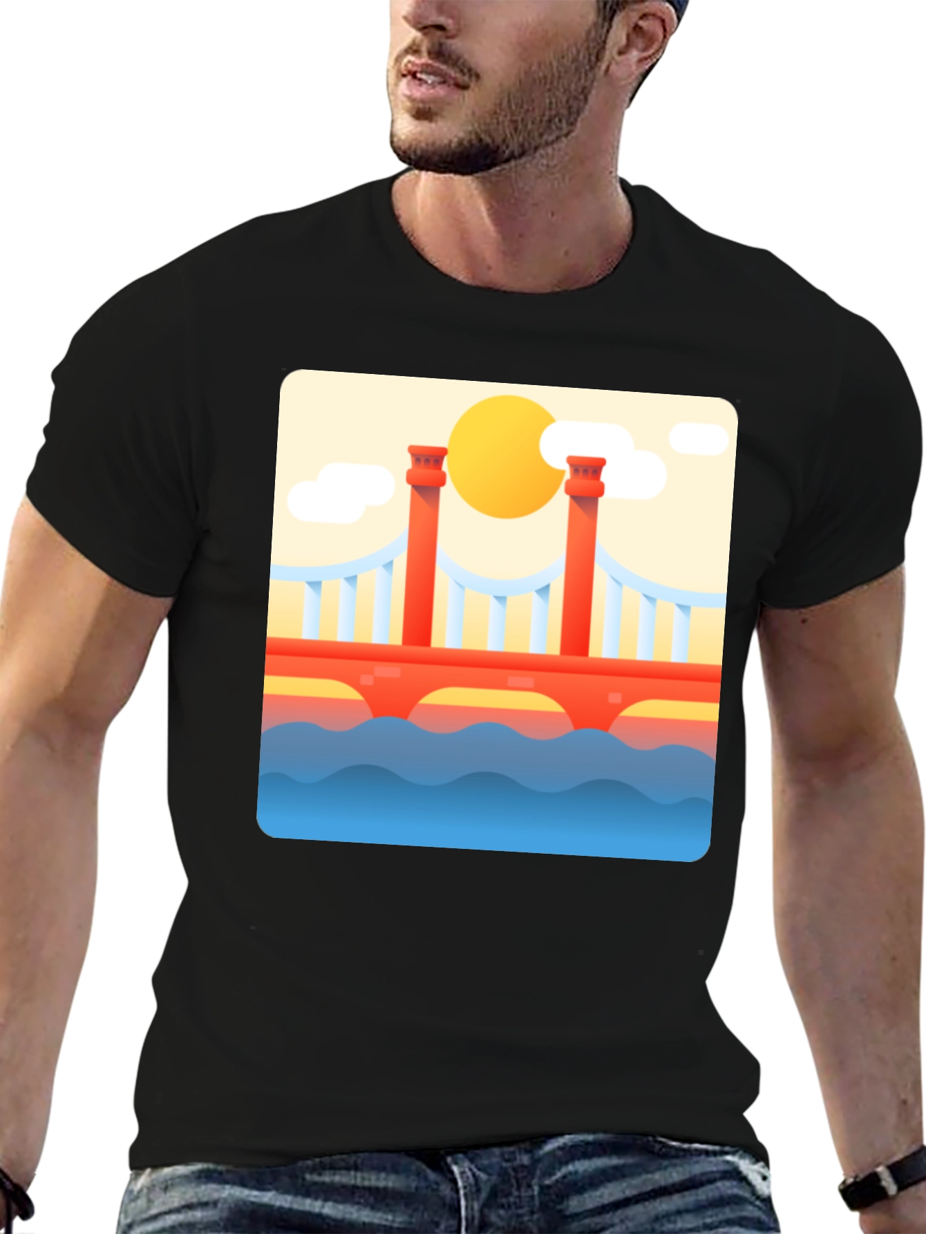 Bridge Graphic Tee - Artistic Comfort