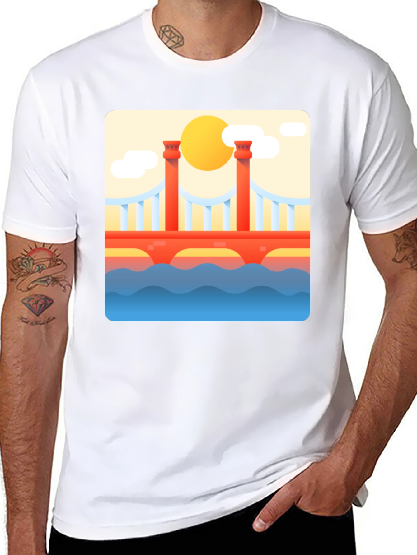 Bridge Graphic Tee - Artistic Comfort