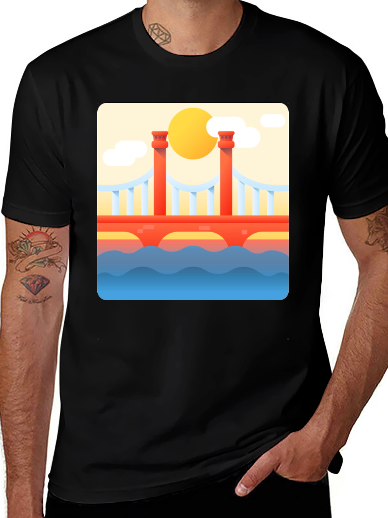 Bridge Graphic Tee - Artistic Comfort