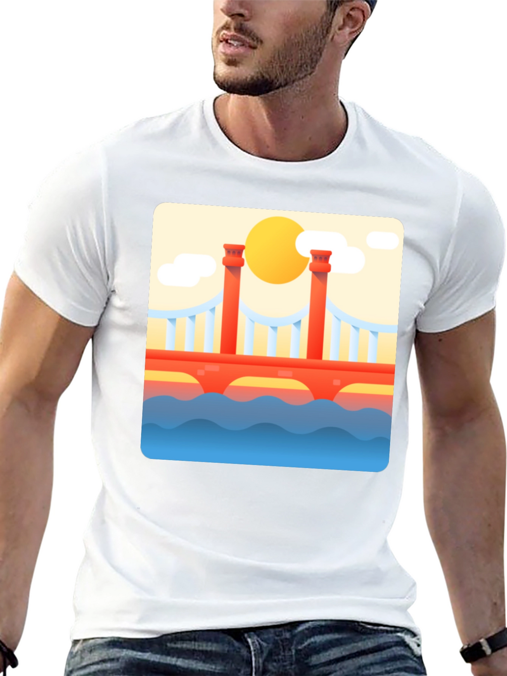 Bridge Graphic Tee - Artistic Comfort