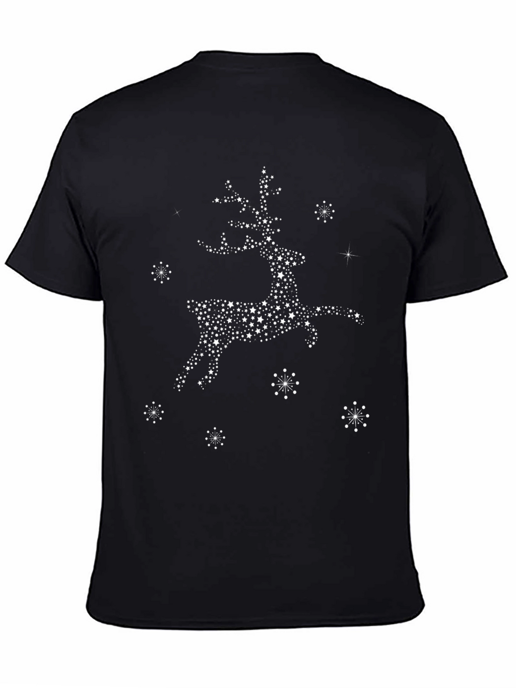 Starry Reindeer Graphic Tee - Holiday Festive Style