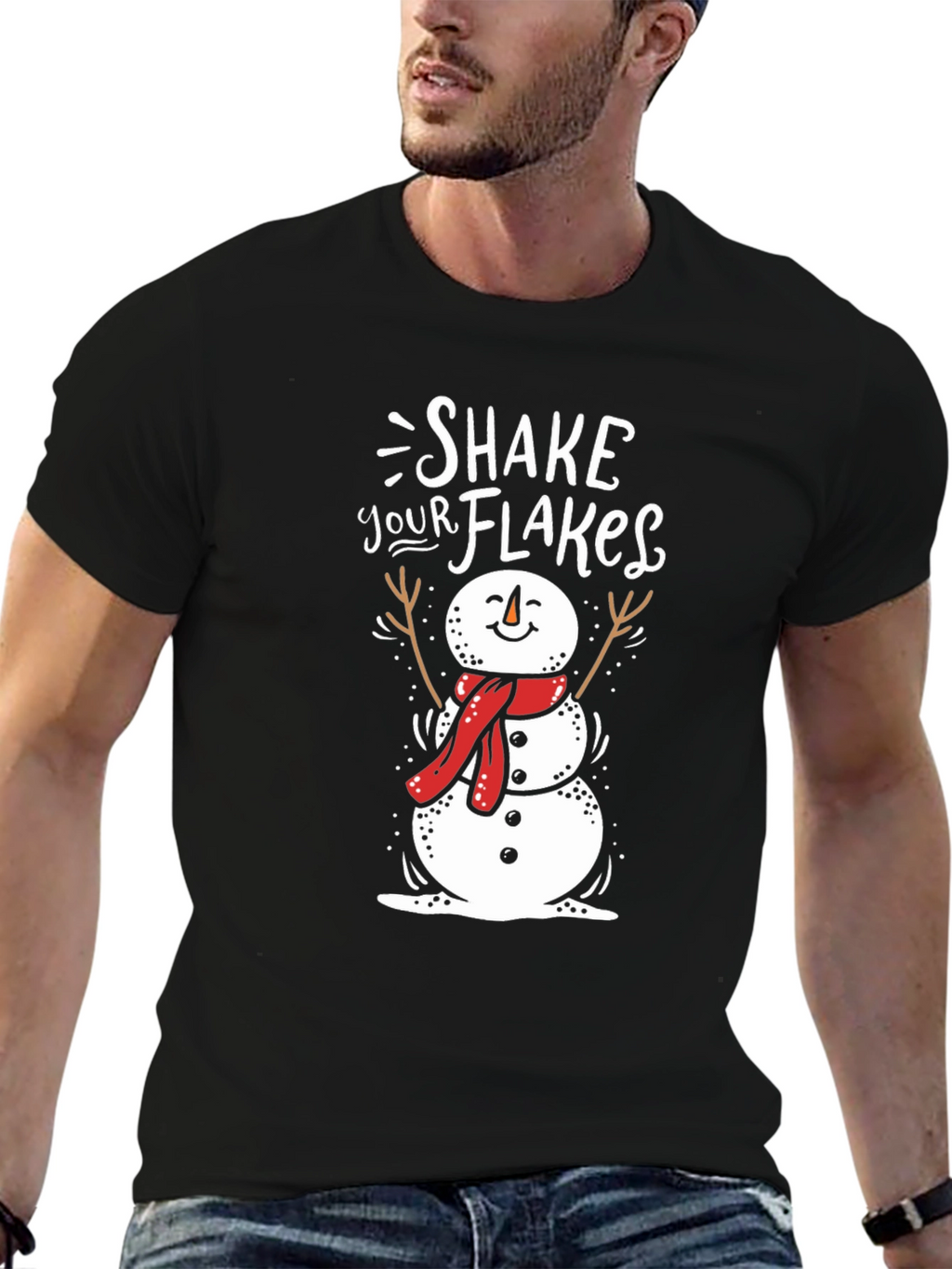 Shake Your Flakes Snowman Graphic Tee