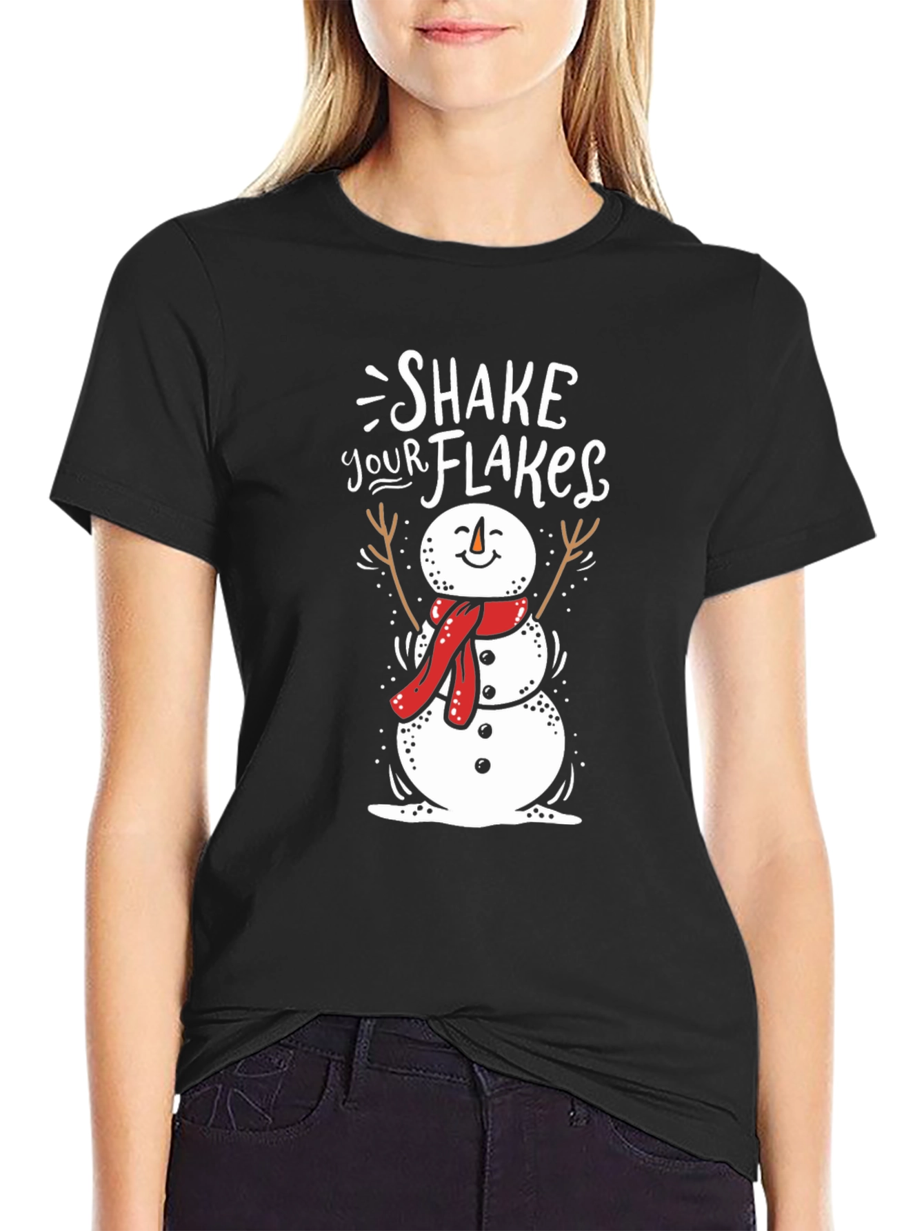Shake Your Flakes Snowman Graphic Tee