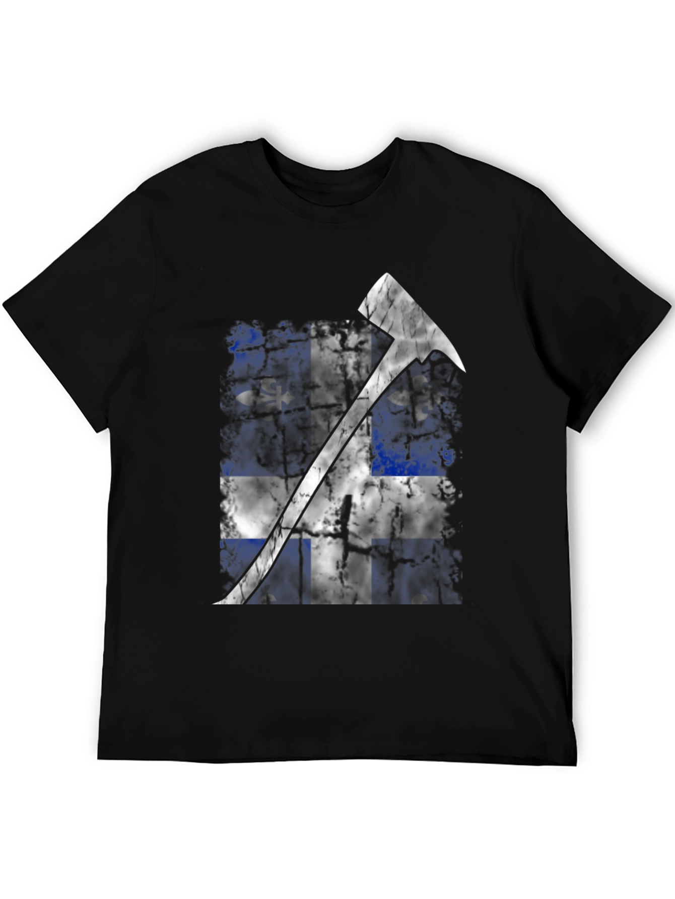Quebec Flag Fire Axe T-Shirt