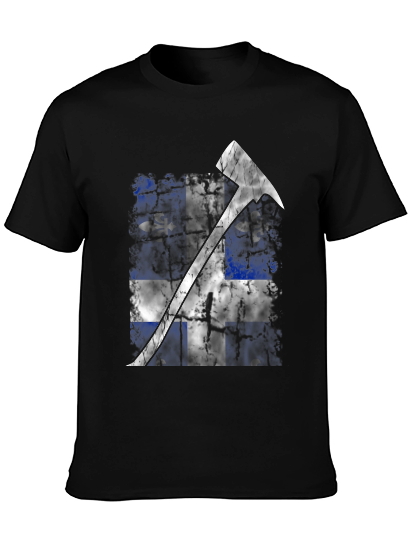 Quebec Flag Fire Axe T-Shirt
