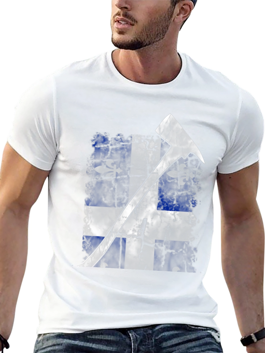 Quebec Flag Fire Axe T-Shirt