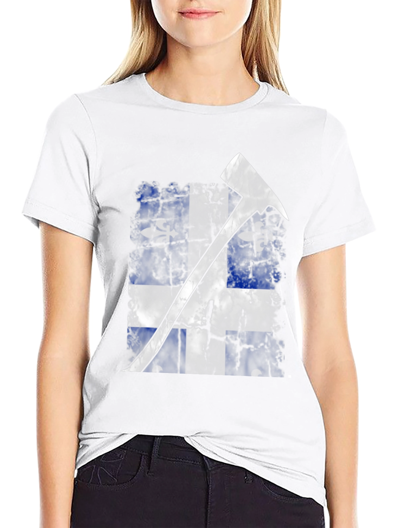 Quebec Flag Fire Axe T-Shirt
