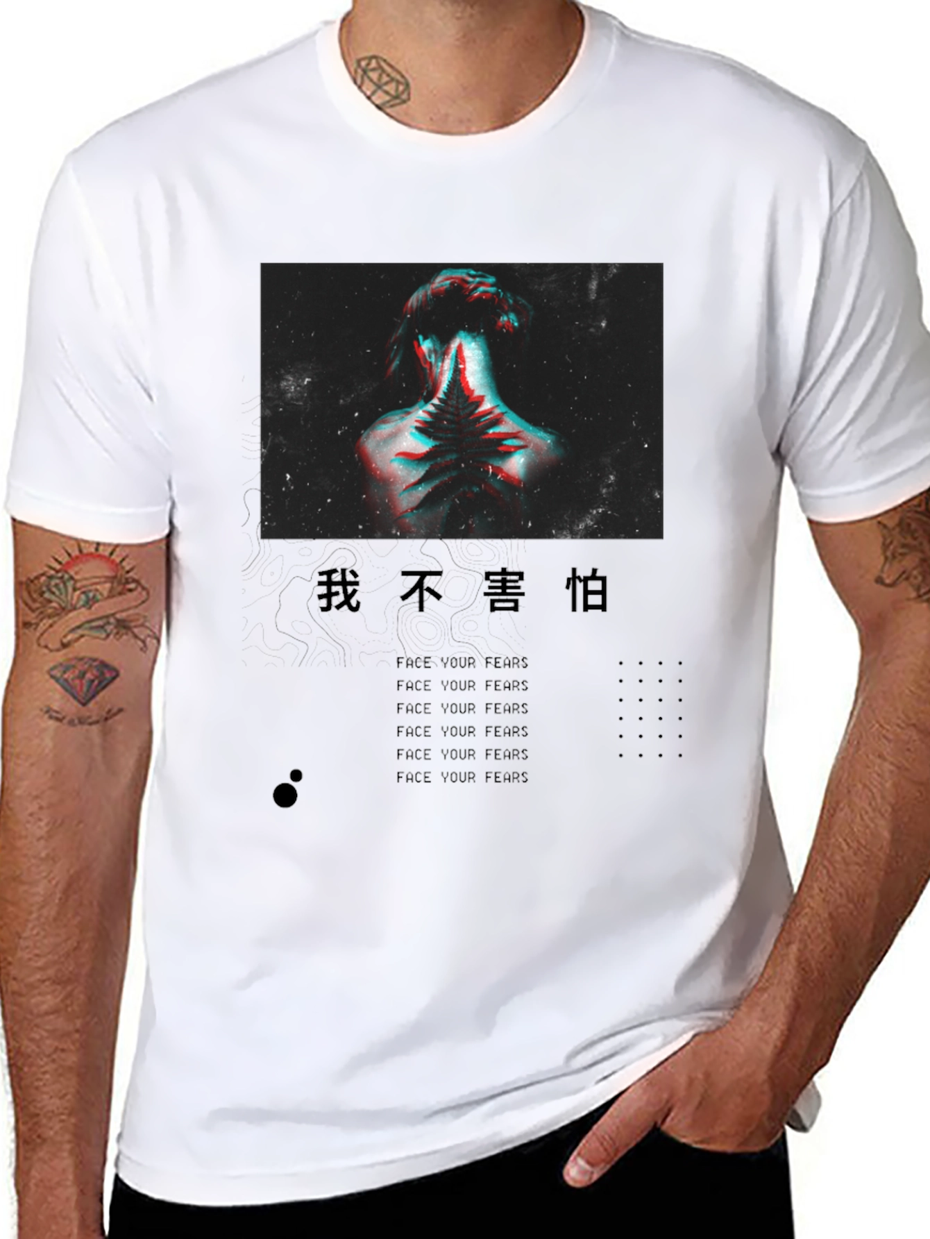 Bold Graphic Print Black T-Shirt