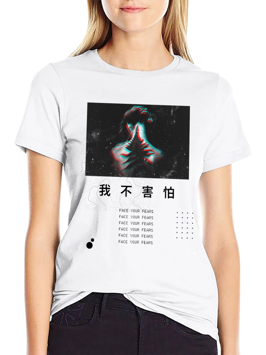 Bold Graphic Print Black T-Shirt