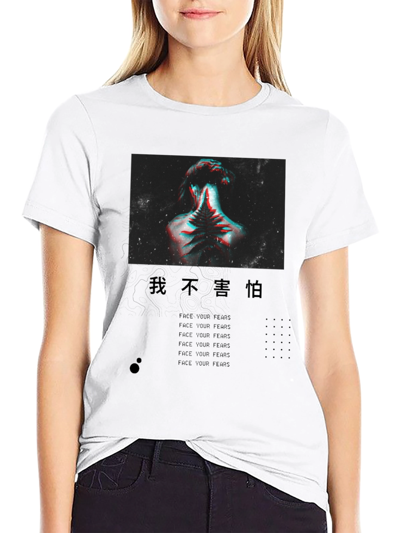 Bold Graphic Print Black T-Shirt