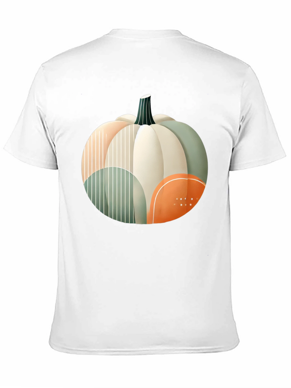 Abstract Pumpkin Graphic T-Shirt - Modern Fall Apparel