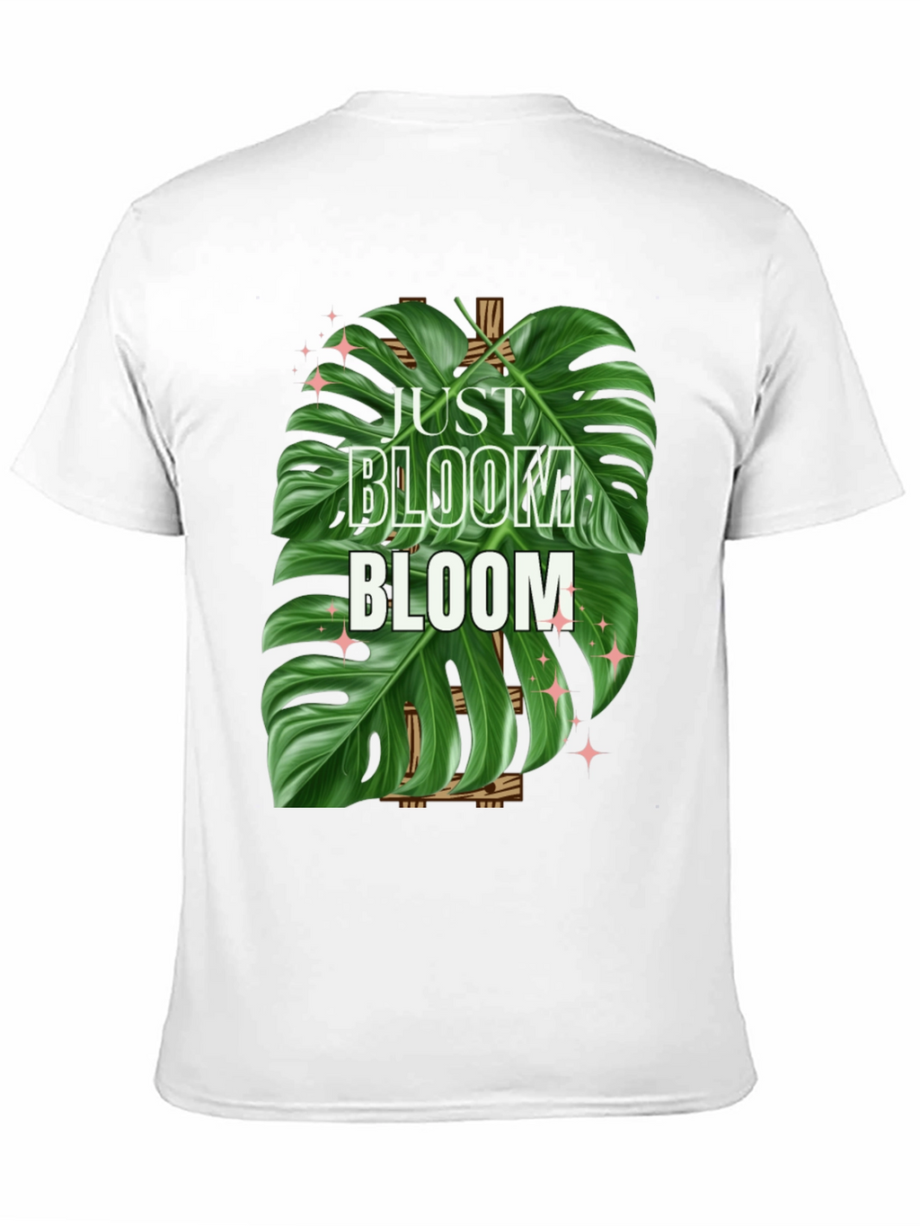 Just Bloom T-Shirt - Tropical Monstera Leaf Design