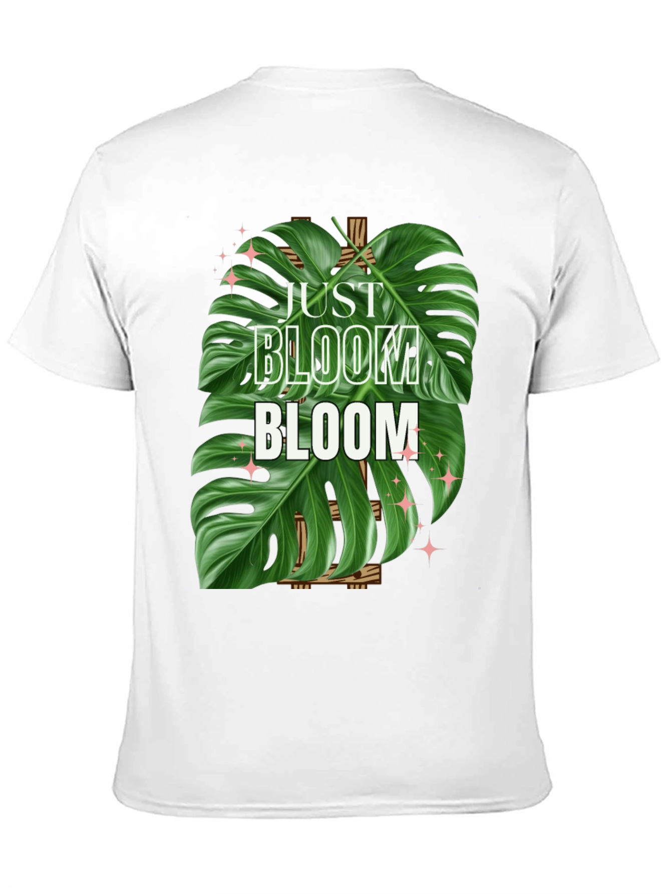 Just Bloom T-Shirt - Tropical Monstera Leaf Design