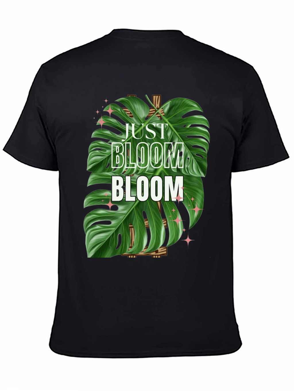 Just Bloom T-Shirt - Tropical Monstera Leaf Design