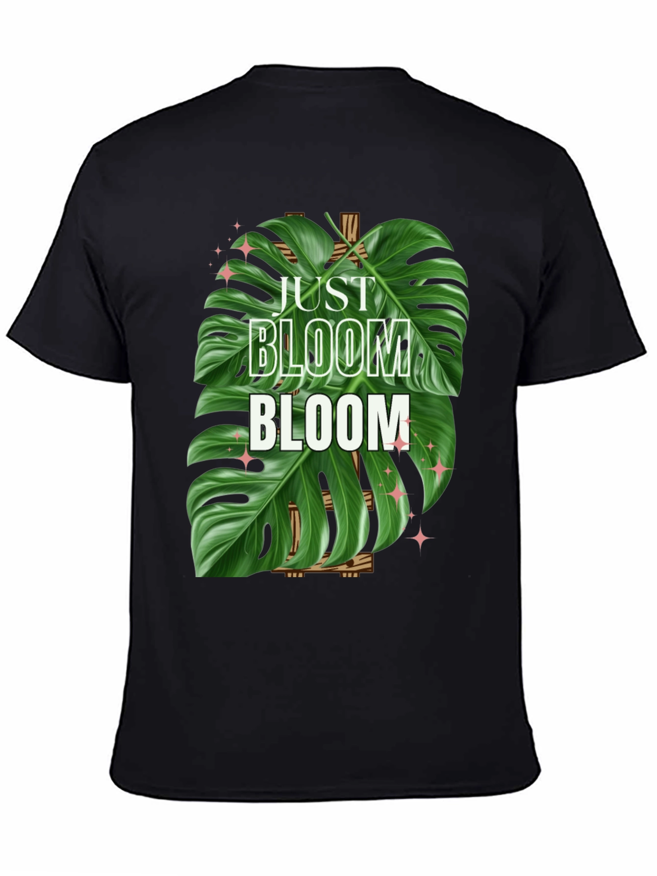 Just Bloom T-Shirt - Tropical Monstera Leaf Design
