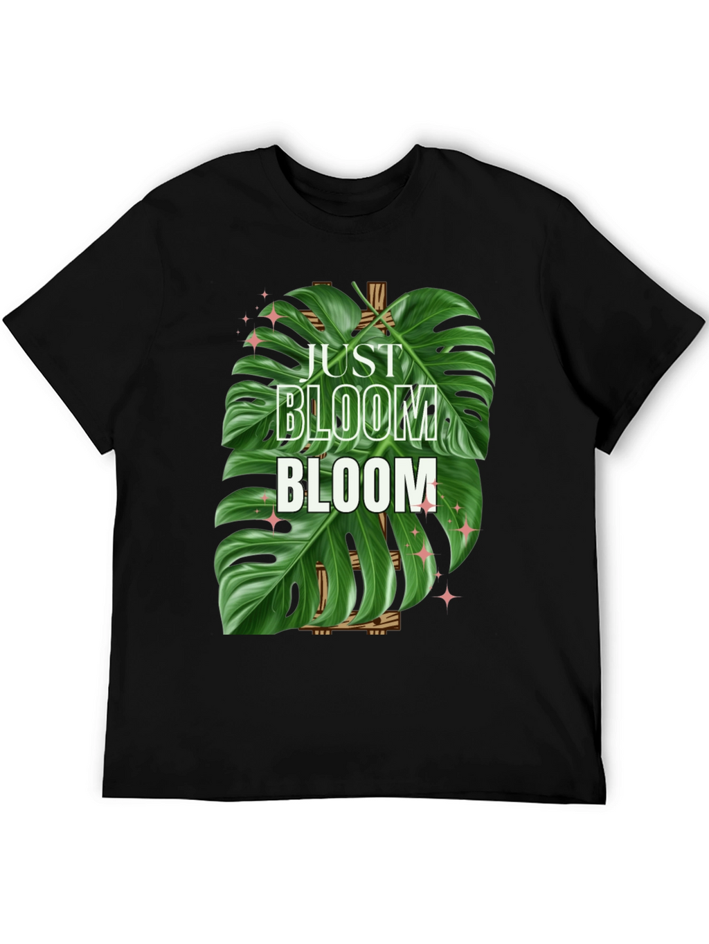 Just Bloom T-Shirt - Tropical Monstera Leaf Design