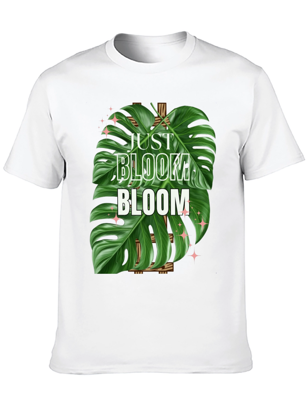 Just Bloom T-Shirt - Tropical Monstera Leaf Design