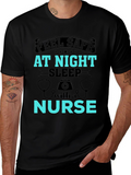 Feel Safe At Night Nurse Graphic Tee