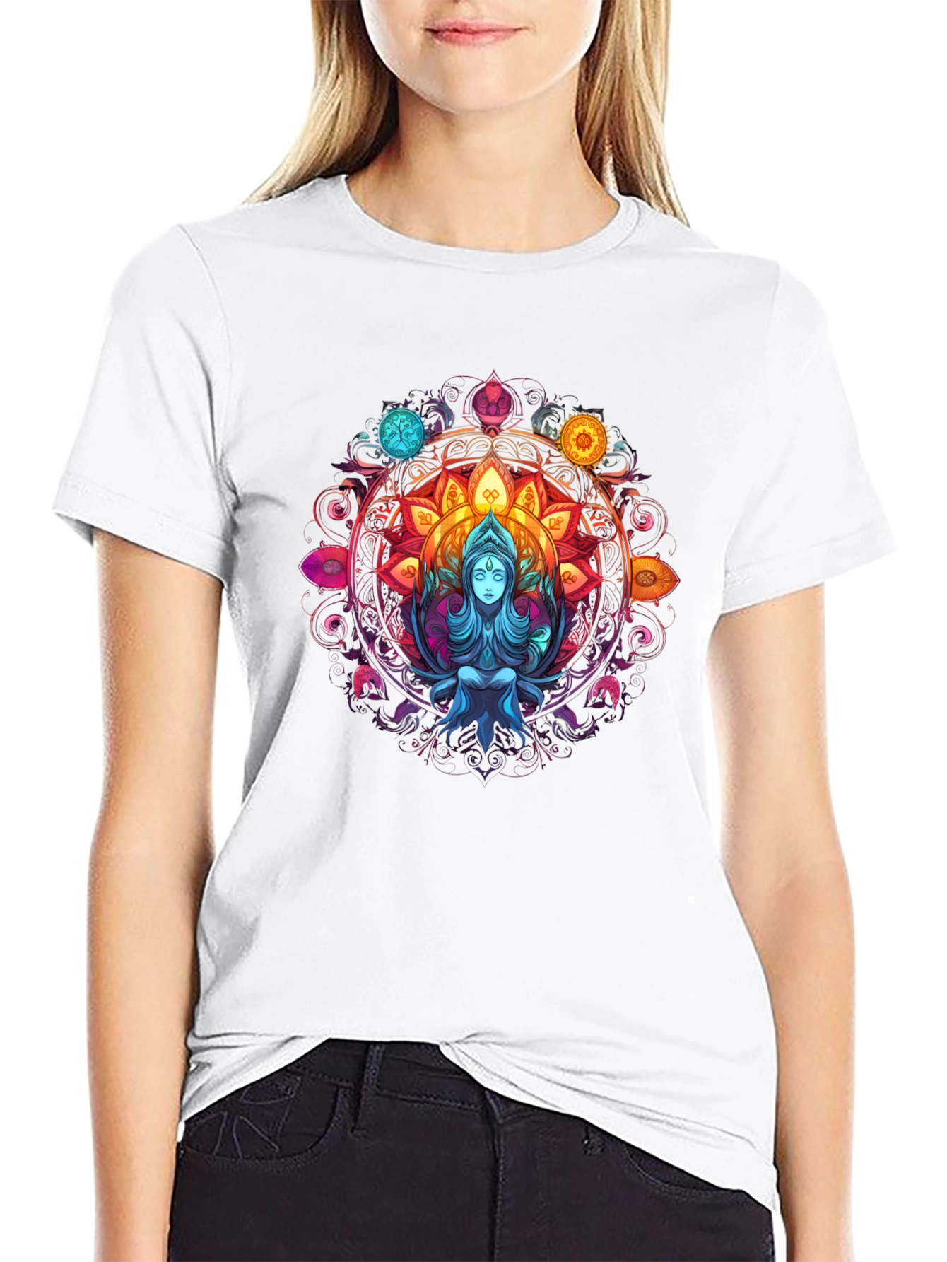 Mystic Mandala Graphic Tee - Spiritual Design