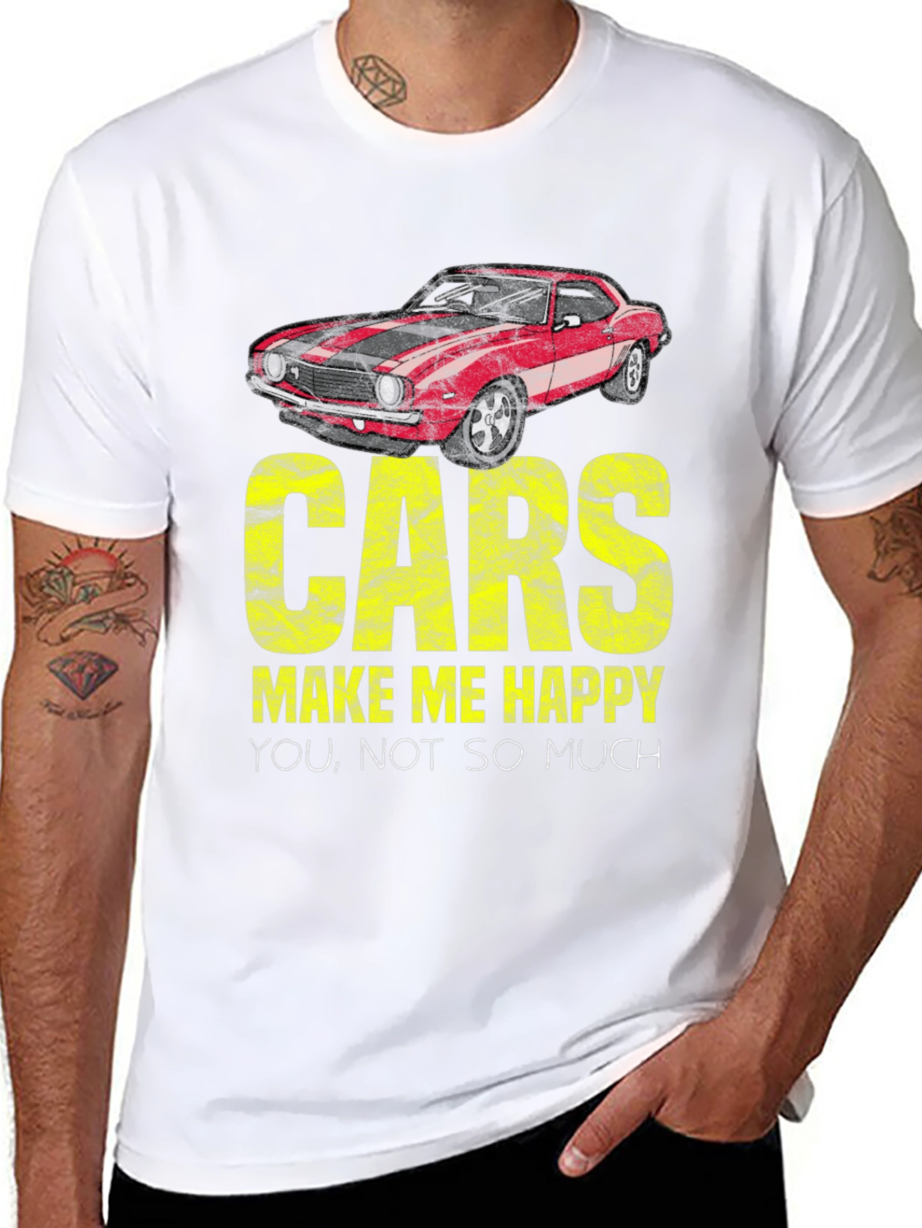 Cars Make Me Happy Graphic Tee