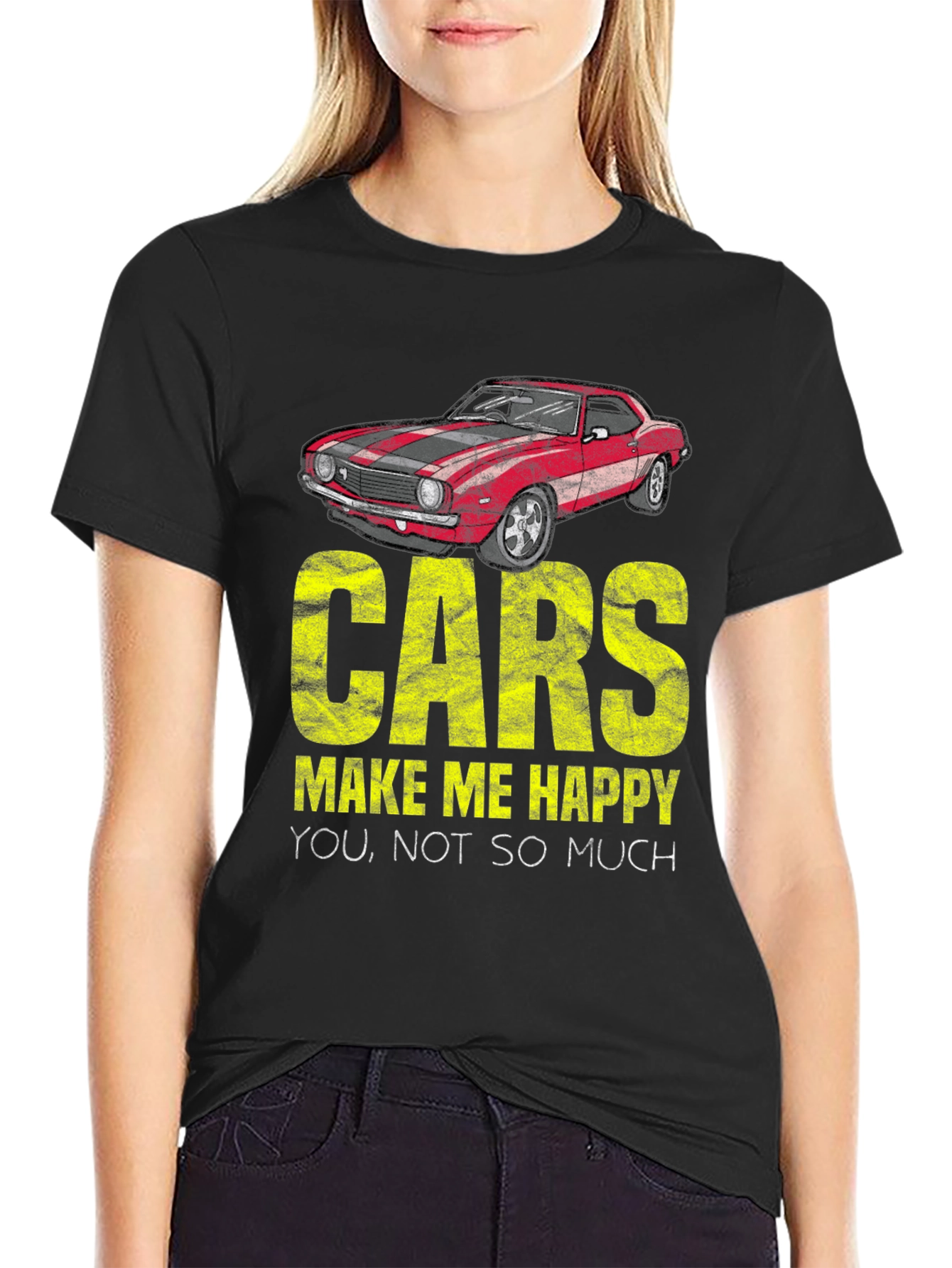 Cars Make Me Happy Graphic Tee