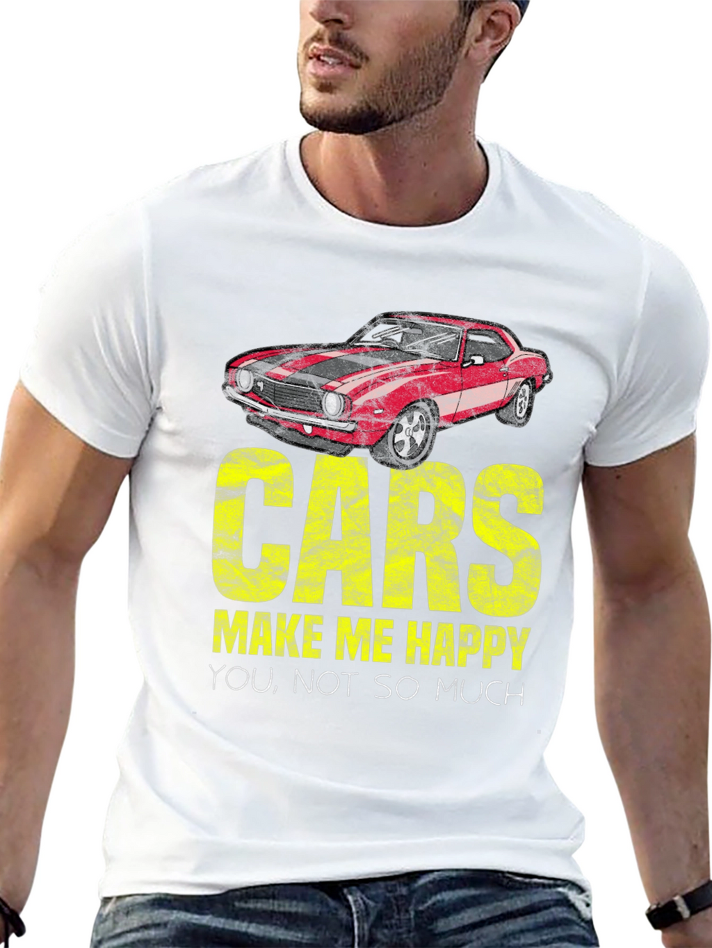Cars Make Me Happy Graphic Tee