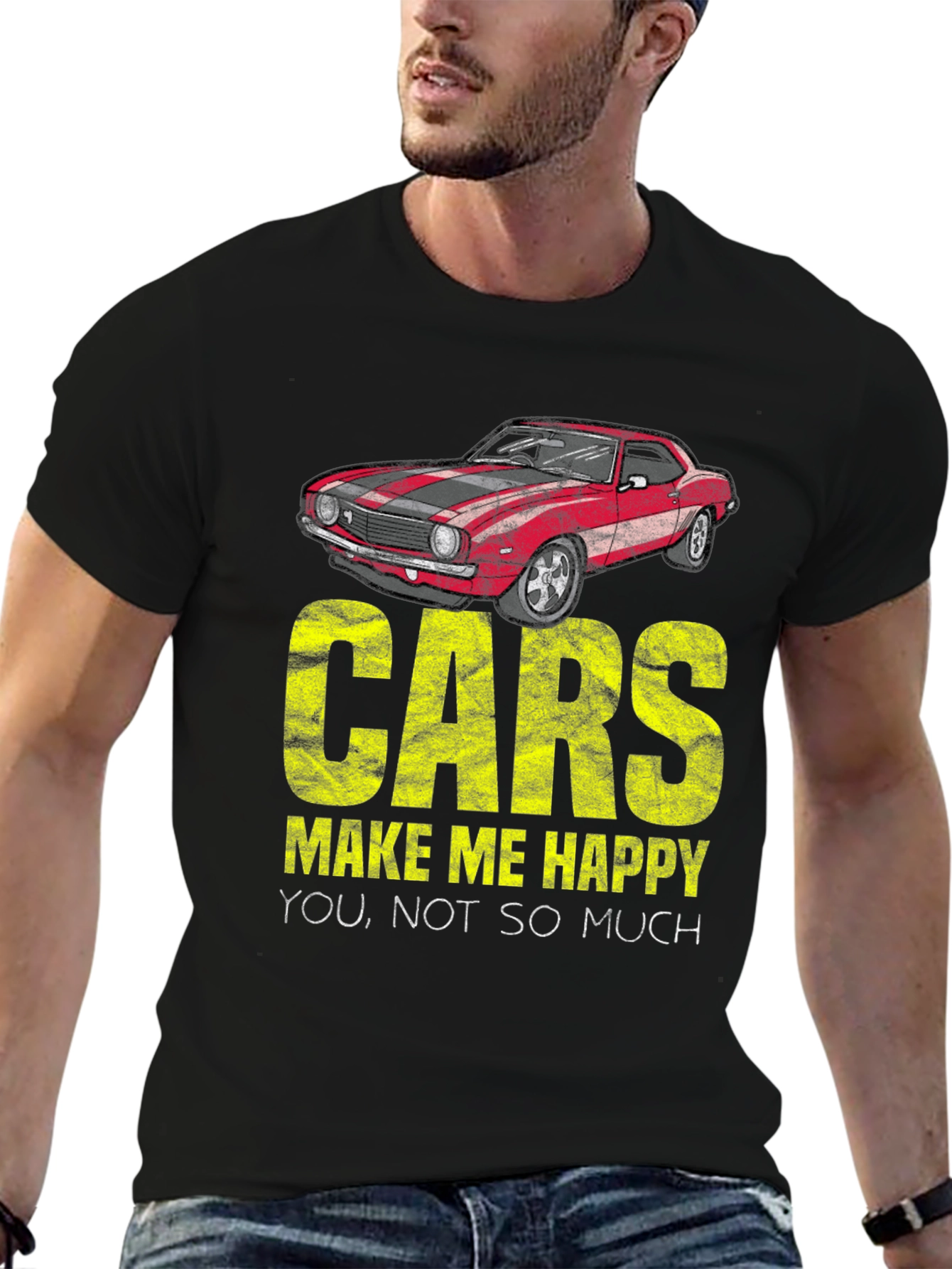 Cars Make Me Happy Graphic Tee
