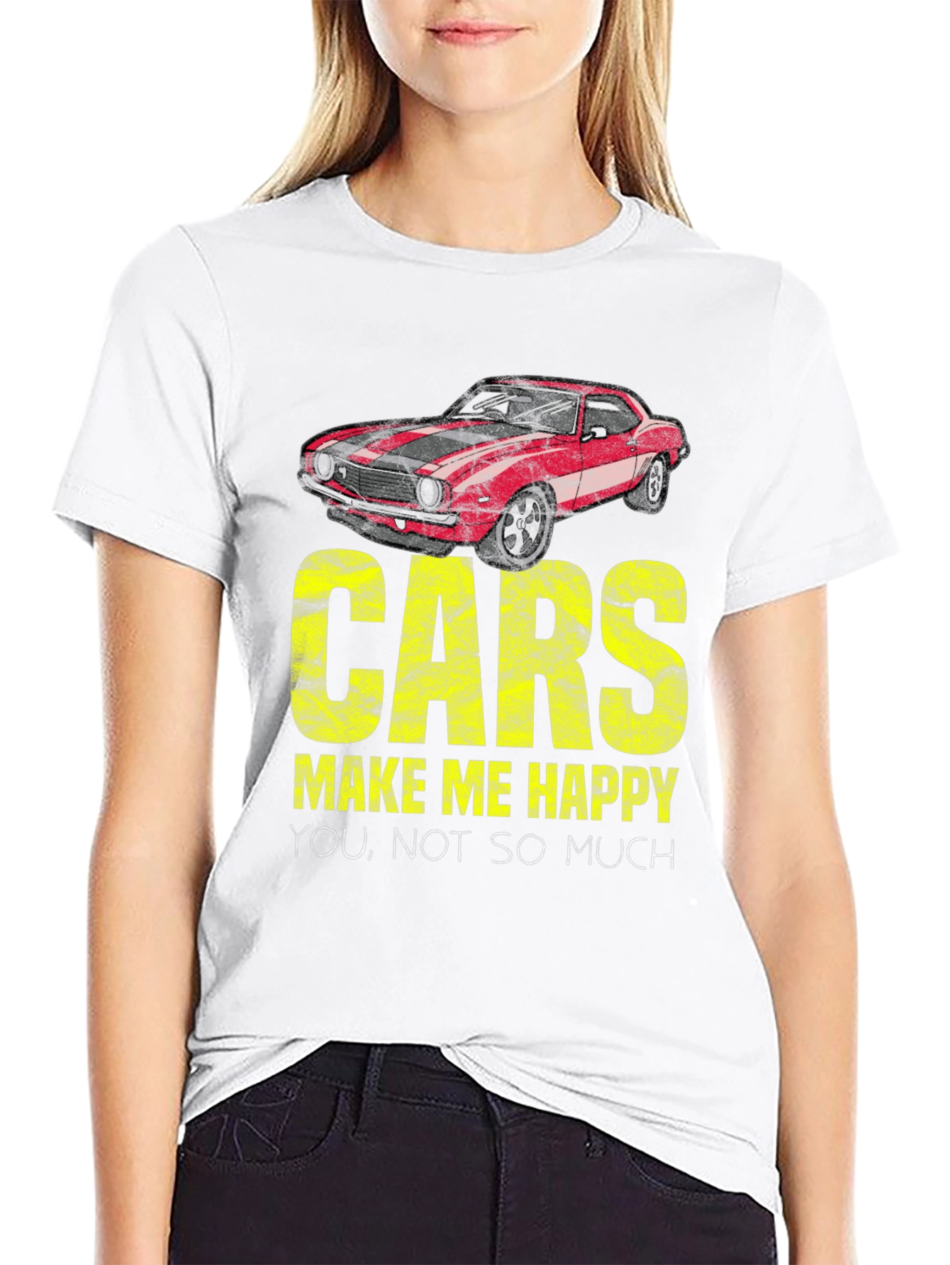 Cars Make Me Happy Graphic Tee