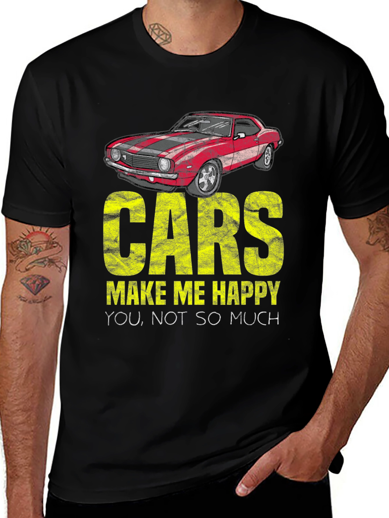 Cars Make Me Happy Graphic Tee